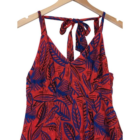 Alexis x Target Midi Dress Womens S Red Blue Sleeveless Fairy Sexy Party Tropica - Picture 4 of 11